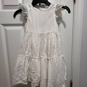 Shabby Chic size 6 white tiered eyelit  dress